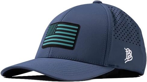 Branded Bills Old Glory Turquoise PVC Curved Performance Hat for Men | Golf Running Baseball Cap in Kuwait