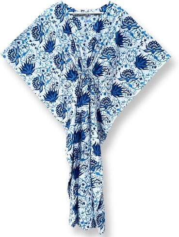 Women's Cotton Kaftan Beach Cover Up Plus Size Caftan Maxi Dress Loungewear & Sleepwear Kaftan in Kuwait