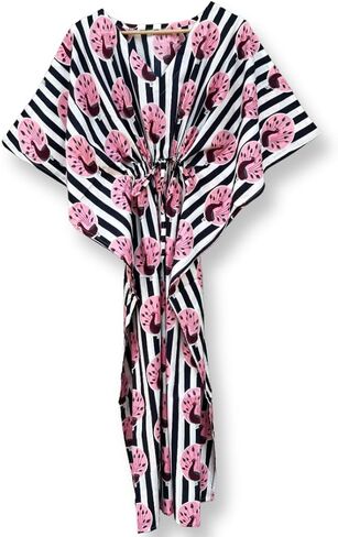 Women's Cotton Kaftan Beach Cover Up Plus Size Caftan Maxi Dress Loungewear & Sleepwear Kaftan in Kuwait