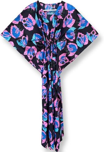Women's Cotton Kaftan Beach Cover Up Plus Size Caftan Maxi Dress Loungewear & Sleepwear Kaftan in Kuwait