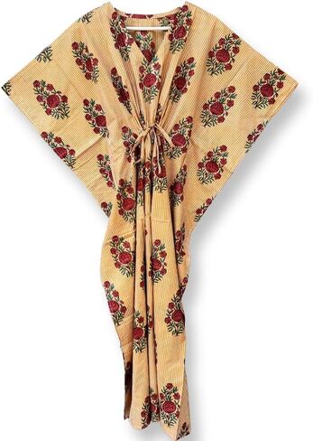 Women's Cotton Kaftan Beach Cover Up Plus Size Caftan Maxi Dress Loungewear & Sleepwear Kaftan in Kuwait