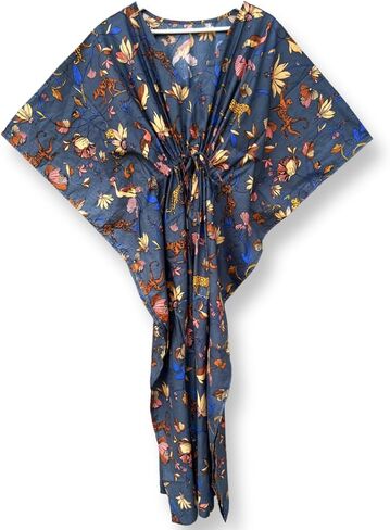 Women's Cotton Kaftan Beach Cover Up Plus Size Caftan Maxi Dress Loungewear & Sleepwear Kaftan in Kuwait