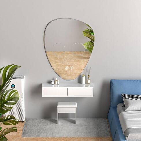 HOMEMORE Smart Bathroom Mirrors for Over Sink Bar Restroom Mirror Espejos para Baños Adjustable 3X and 5X Magnifying Glass Suitable for Bathroom Environments in Saudi Arabia