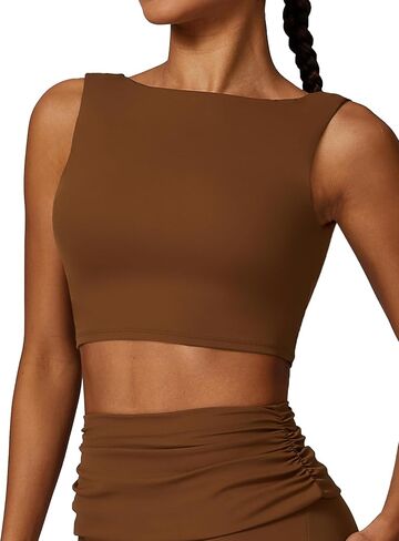 Sports Bra for Women High Medium Impact Workout Bra with Support Longline Wireless Yoga Gym Fitness Crop Tops in Saudi Arabia
