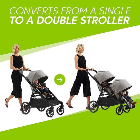 Baby Jogger City Select Lux | 20 طريقة للركوب ، واحدة لمضاعفة عربة | طية سريعة ، رمادي in Kuwait