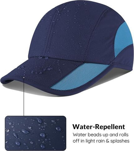 GADIEMKENSD Quick Dry Running Hat, UPF50+, Cooling Breathable Mesh, Water-Repellent, Plain & Packable, Anti-Glare in Kuwait