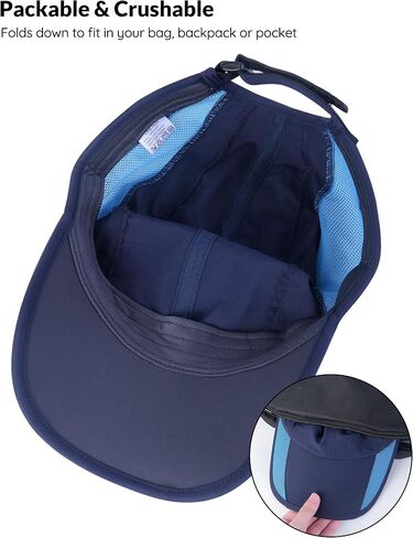 GADIEMKENSD Quick Dry Running Hat, UPF50+, Cooling Breathable Mesh, Water-Repellent, Plain & Packable, Anti-Glare in Kuwait