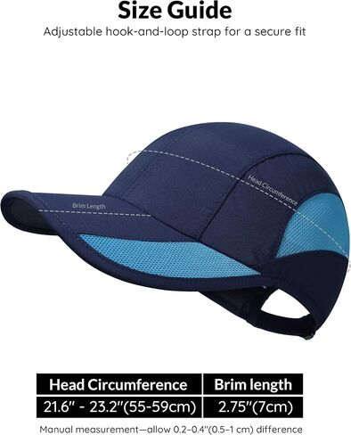 GADIEMKENSD Quick Dry Running Hat, UPF50+, Cooling Breathable Mesh, Water-Repellent, Plain & Packable, Anti-Glare in Kuwait
