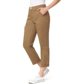 Angels Forever Young Women's Everflex Classic Twill Convertible Straight Mid-Rise Pants in Saudi Arabia