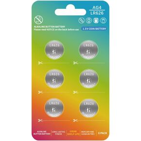 Lr626 AG4 SR626SW Watch Battery 377/376 Batteries 1.5v Alkaline Coin Cells for Watch Calculators Toys【5-Year Shelf Life】(6 Count) in Saudi Arabia