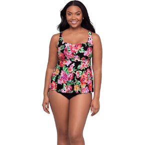 Trimshaper Women's Adjustable Maddie Swim Tankini Top with Built-in Bra Support and Back Closure in Saudi Arabia