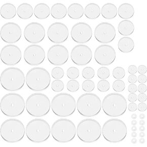 60 PCS Clear Piercing Disc for Piercing Bump Silicone Perforated Disc Earring Backs Supports for Keloids Healing Pads Belly Button Nose-Piercing Soft Durable Non Pull 3/5/7/9/12/14mm in Saudi Arabia