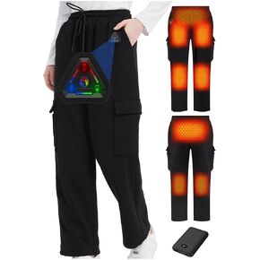 Heated Pants for Women and Men, Cargo Baggy Sweatpants for, Upgraded 7.4V 10000mAh Battery Pack & Heating Element in Saudi Arabia