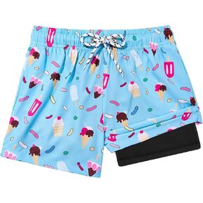 Century Star Boys Swim Trunks Bathing Suit with Soft Compression Liner-4-Way Stretch Quick Dry UPF 50+ Beach Shorts in Saudi Arabia