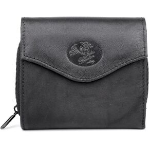 Julia Buxton Genuine Leather Classic French Wallet for Women, Ladies Purse with Accordion Card Case, Zipper Coin Pocket, ID Window and Key Ring, for Everyday & Travel,Red in Saudi Arabia
