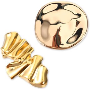 2Pcs Irregular Geometric Brooch Lapel Shawl Pin Gold Brooch Pins Vintage Fashion Weddings Suit Dress Clothing Accessorie Jewelry for Women Men in Saudi Arabia