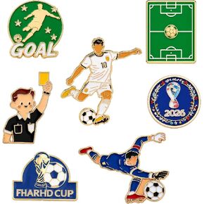World Cup Brooch Pins Soccer Enamel Pins Football Players Referees Lapel Pin for World Cup Clothes Bags Backpack Accessories in Saudi Arabia
