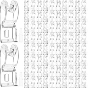 100 Sets Roller Shade Clear Safety Chain and Cord Guide Curtain P Clip Blind Cord Holder Fixation Hook Bead Chain Tension Device with Screws for Roller Vertical and Roman Shades in Saudi Arabia