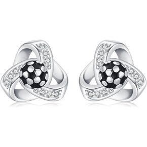 Baseball/Softball/Soccer/Pickleball Earrings 925 Sterling Silver Sport Stud Earrings Sport Jewelry Gifts for Women Lover Player in Saudi Arabia