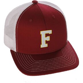 Structured Trucker Mesh Hat Custom Colors Letter F Initial Baseball Mid Profile in Saudi Arabia