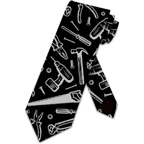 Three Rooker Tool Ties Mens Handyman Necktie Construction Tie Black Neckties in Kuwait