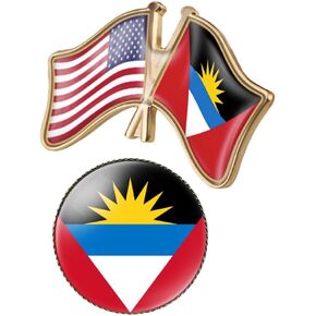 USA US America United States and Other Countries National Flag Cross Pin Round Badge Brooch in Saudi Arabia