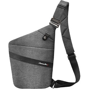 Anti-Theft Crossbody Bag for Women & Men - Pickpocket Proof Lockable Zipper, RFID Blocking, Hidden Pockets & Slash-Resistant Slim Sling Bag For Travel (Dark Gray) in Saudi Arabia