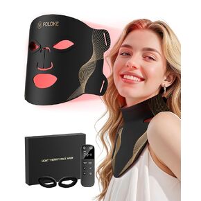 Red Light Therapy for Face, LED Light Therapy Mask Skin Care Mask & Neck, LED Red & NIR Light Therapy Wavelength for Home Use, Working Travel Yoga Sleep in Saudi Arabia