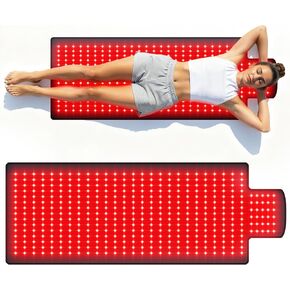 Red Light Therapy Mat, 2in1 LEDs (660nm& 850nm) Red Light Therapy Blanket, Premium Material, Adjustable Timer & Intensity in Saudi Arabia