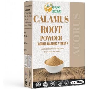 Herbs Botanica Calamus Powder 100% Pure & Organic Acorus Calamus Root Powder for Herbal Tea, Wellness & DIY Use Finely Ground, Non-GMO & Additive Free 2 oz Pack in Saudi Arabia