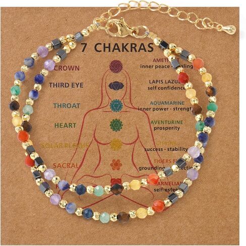 Winerbalaa7 Chakra Bracelet for Women,Inspirational Healing Crystal Beaded Bracelets,Stress Relief Spiritual Inspirationa Gifts Jewelry Bracelets Sister Bestie Friendship in Saudi Arabia
