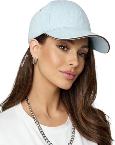 Sandwich Brim High Crown Baseball Cap – Logo-Free – Deep Fit Structured Hat for Men & Women – Minimalist Design in Saudi Arabia
