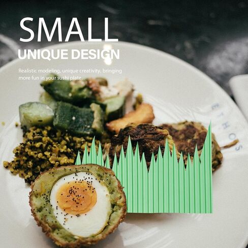 CALLARON 1000pcs Sushi Decoration Grass Sashimi Leaf Stimulation Sushi Grass Hanging Fake Plants Sushi Fake Grass Sushi Fake Green Grass Leaves Decor Micro Resin Accessories Artificial in Kuwait