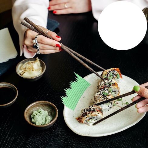 CALLARON 1000pcs Sushi Decoration Grass Sashimi Leaf Stimulation Sushi Grass Hanging Fake Plants Sushi Fake Grass Sushi Fake Green Grass Leaves Decor Micro Resin Accessories Artificial in Kuwait