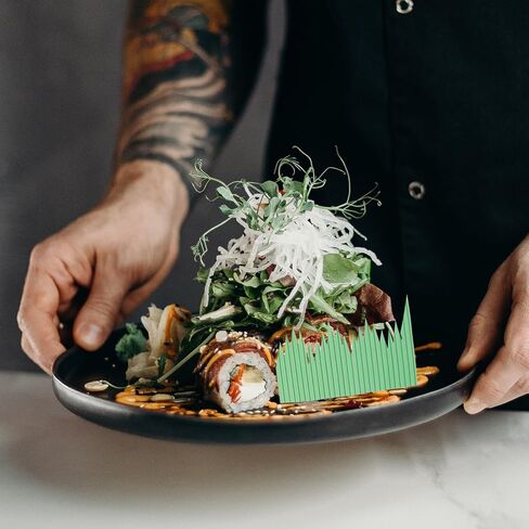 CALLARON 1000pcs Sushi Decoration Grass Sashimi Leaf Stimulation Sushi Grass Hanging Fake Plants Sushi Fake Grass Sushi Fake Green Grass Leaves Decor Micro Resin Accessories Artificial in Kuwait
