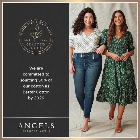 بنطال نسائي Everflex Classic Twill قابل للتحويل مستقيم متوسط ​​الارتفاع للنساء من Angels Forever Young in Kuwait