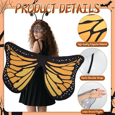 17 Pcs Couple Costume for Adult - Butterfly and Butterfly Catcher Costume - Couple Costumes for Women Men Friends Family Halloween Cosplay Dress up Party in Saudi Arabia