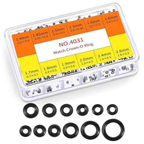 Watch Crown O Rings, 700 Pcs 12 Sizes Rubber Watch Gasket Watchs Seal Washers Watches Repair Tools for Watchmakers Watches Repairing in Saudi Arabia