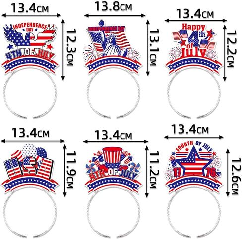 250th Anniversary Party Decorations,4th of July Party Supplies,12Pcs Headband and Glasses for Kids Adults 250th USA Independence Day Parade Patriotic Photo Booth Props in Kuwait
