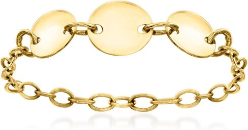 Pure Collection by Ross-Simons Italian 14kt Yellow Gold Disc Cable-Chain Ring in Kuwait