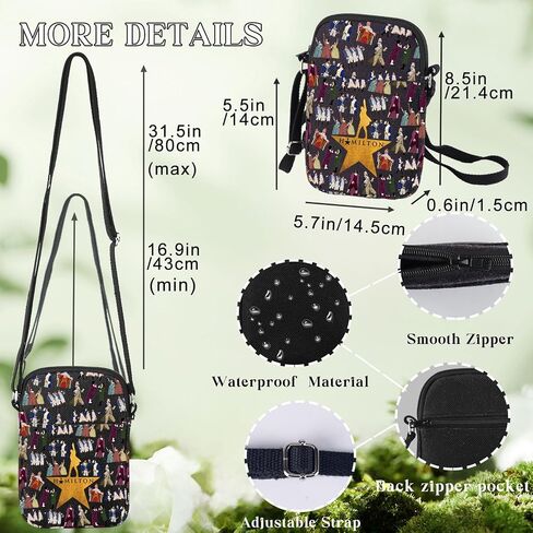 BWWKTOP Alexander Musical Crossbody Bag Alexander Fans Gift Schuyler Sisters Shoulder Bag Theater Music Merch in Kuwait