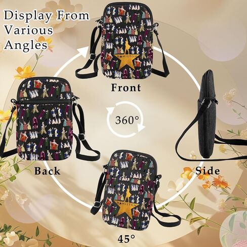 BWWKTOP Alexander Musical Crossbody Bag Alexander Fans Gift Schuyler Sisters Shoulder Bag Theater Music Merch in Kuwait