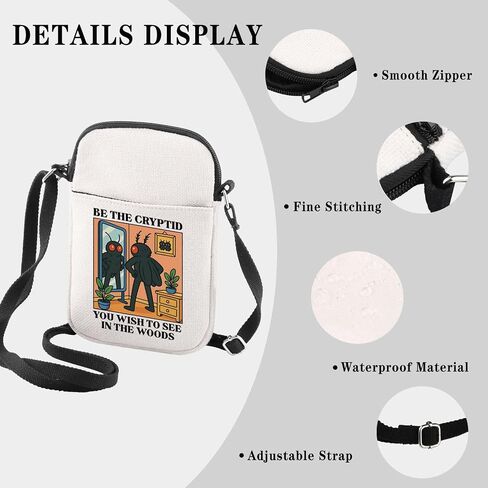Mothman Cryptid Creature Gift Mothman Lover Gift Be The Cryptid You Wish To See Kawaii Retro Anime Crossbody Bag in Saudi Arabia