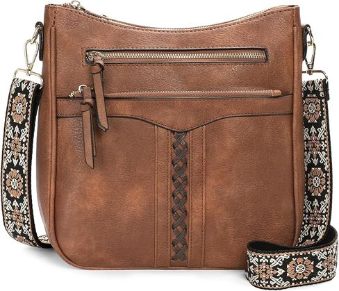 FALAN MULE Croosbody Bags for Women Leather Crossbody Purse Multi Pocket Shoulder Handbags in Saudi Arabia