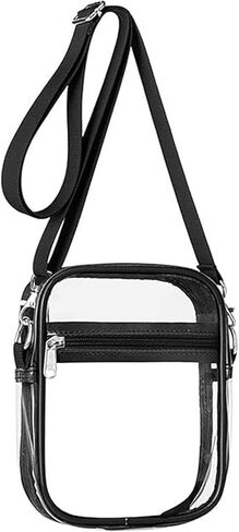 Clear Crossbody Bag Stadium Approved, Transparent Purse with Adjustable Strap for Concerts Sports Events Festivals in Kuwait