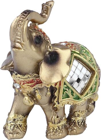 Resin Elephant Desktop Figurine Ornament Elegant Animal Sculpture for Home Office Decoration Unique Elephant Decor for Desktop Adornment in Kuwait