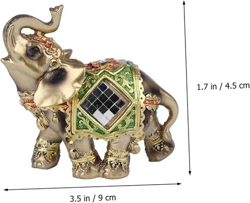 Resin Elephant Desktop Figurine Ornament Elegant Animal Sculpture for Home Office Decoration Unique Elephant Decor for Desktop Adornment in Kuwait