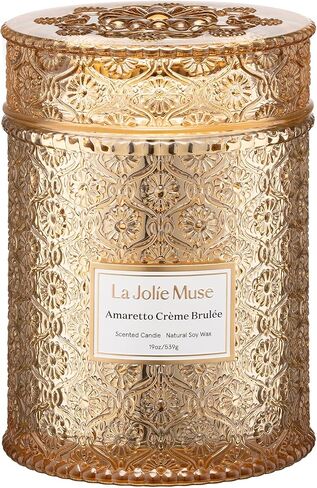 LA JOLIE MUSE Santal Rosé Scented Candles for Home, Natural Soy 2-Wick 12oz | Large Jar Luxury Candle, Clean Non Toxic, Gifts for Women, Decorative Pink Candles, Pretty Floral Candle, Sandalwood Rose in Saudi Arabia