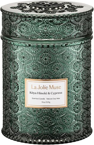 LA JOLIE MUSE Santal Rosé Scented Candles for Home, Natural Soy 2-Wick 12oz | Large Jar Luxury Candle, Clean Non Toxic, Gifts for Women, Decorative Pink Candles, Pretty Floral Candle, Sandalwood Rose in Saudi Arabia