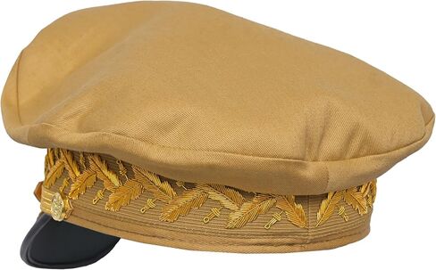 USA Army General Douglas MacArthur Authentic Uniform Khaki Hat with Hand Embroidered Bullion Decoration 60cm X-Large in Saudi Arabia